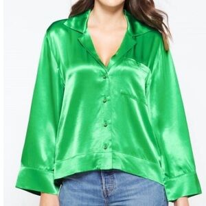 NWT Pistola Small Green Sia Blouse
